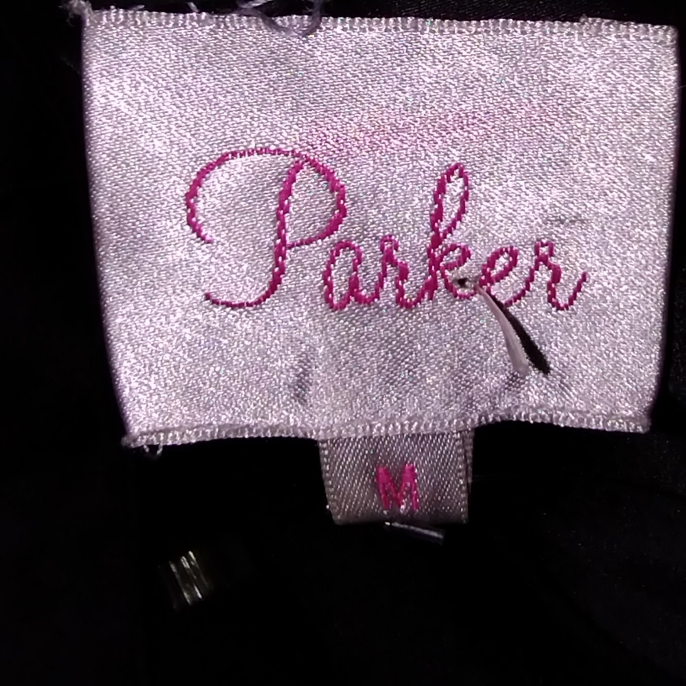 Parker Retro Flapper Black silk and gold sequin dress, size M NWT Size M - Picture 5 of 10